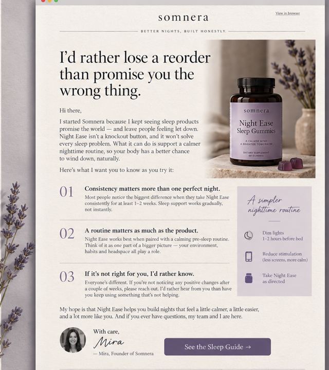 Somnera: Founder letter