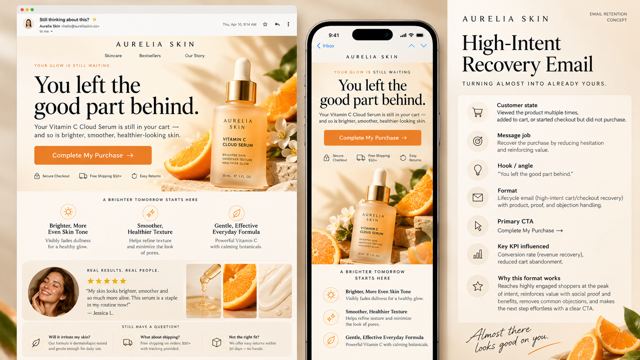 Aurelia Skin recovery email